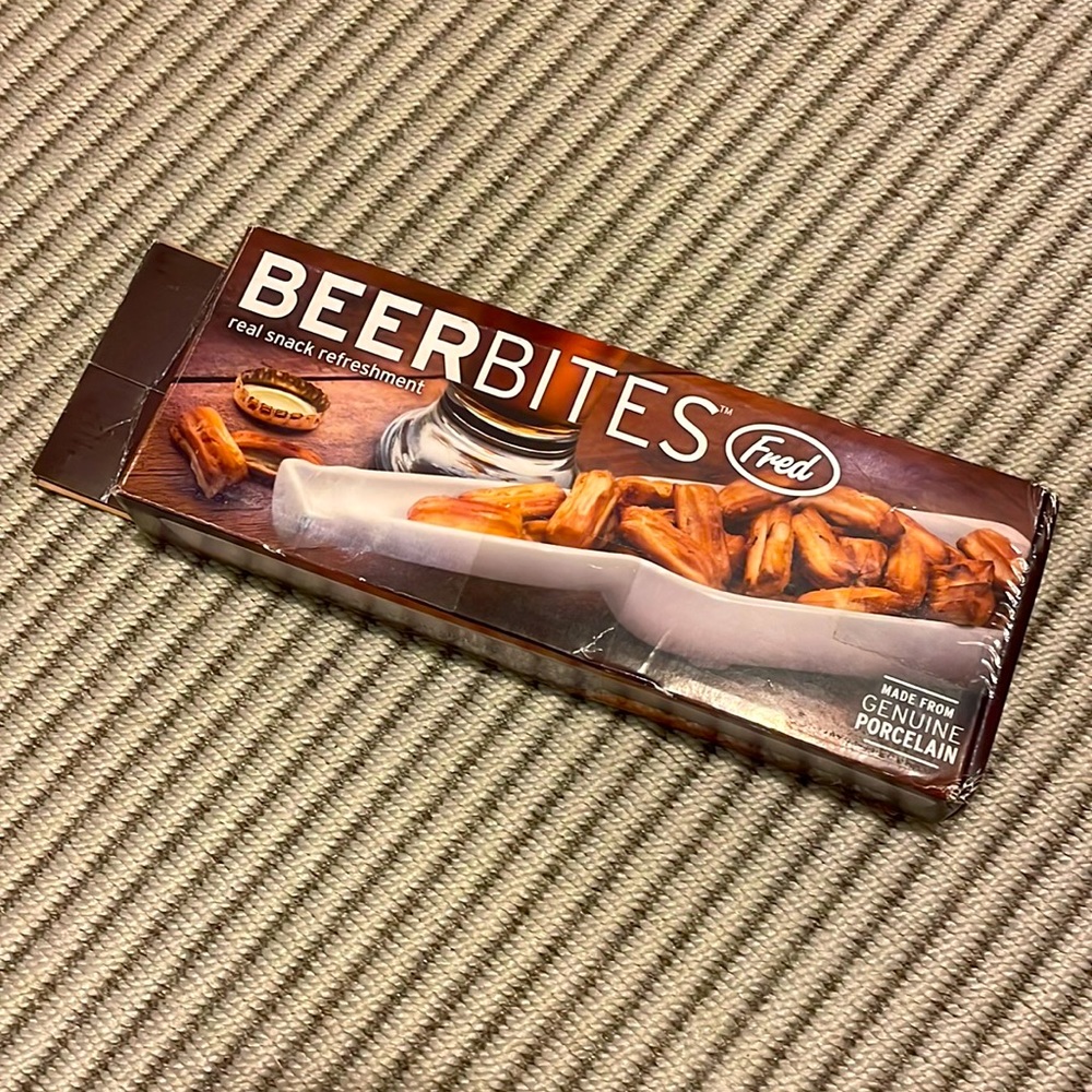 Brand New In Box Beer Bottle Shaped Snack Dish